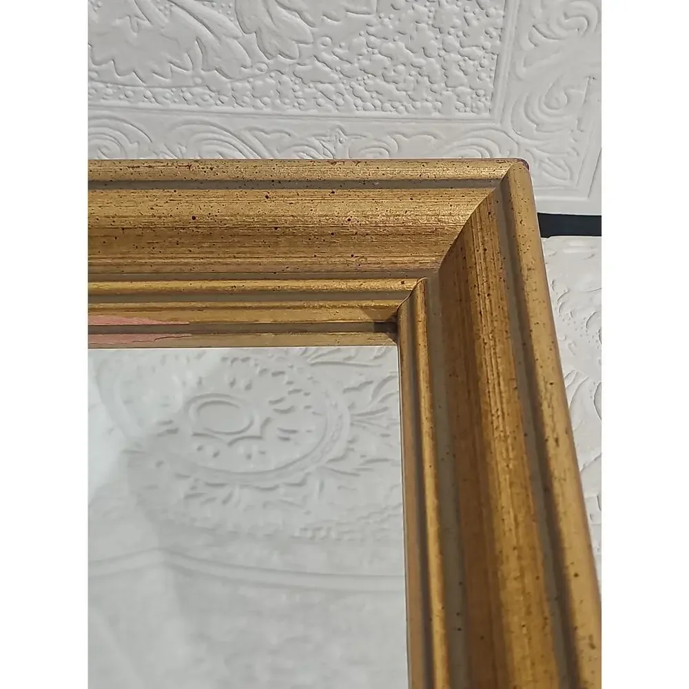 Vintage Gold Wood Frame Mirror 12.5